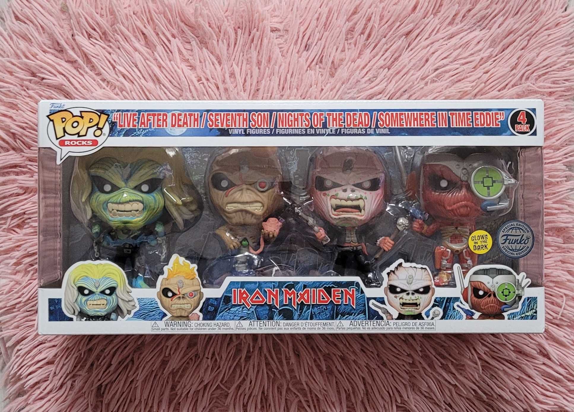 Figurki Funko POP IRON MAIDEN EDDIE 4-pack Glows In The Dark Special