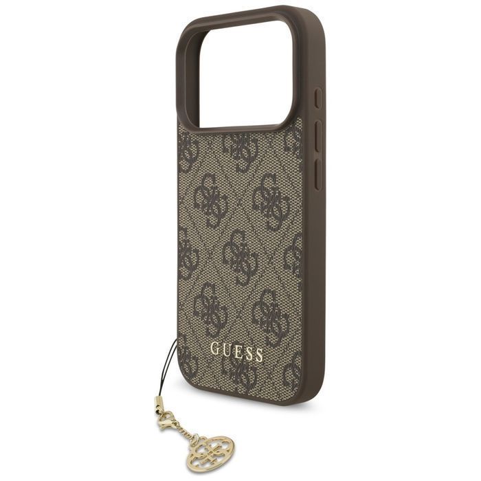 Etui GUESS 4G Charms Collection MagSafe do Iphone 17 Pro brązowy