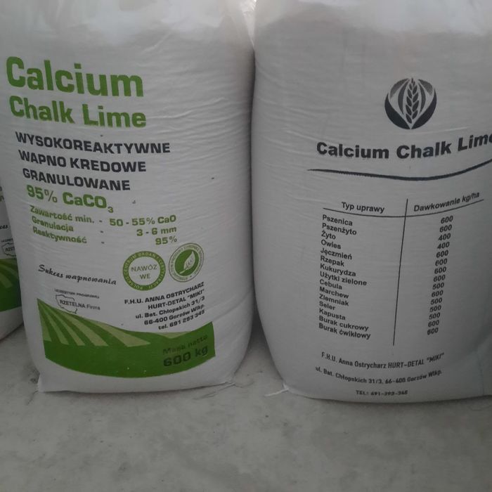 Wapno granulowane oraz czarna  kreda- PRODUCENT