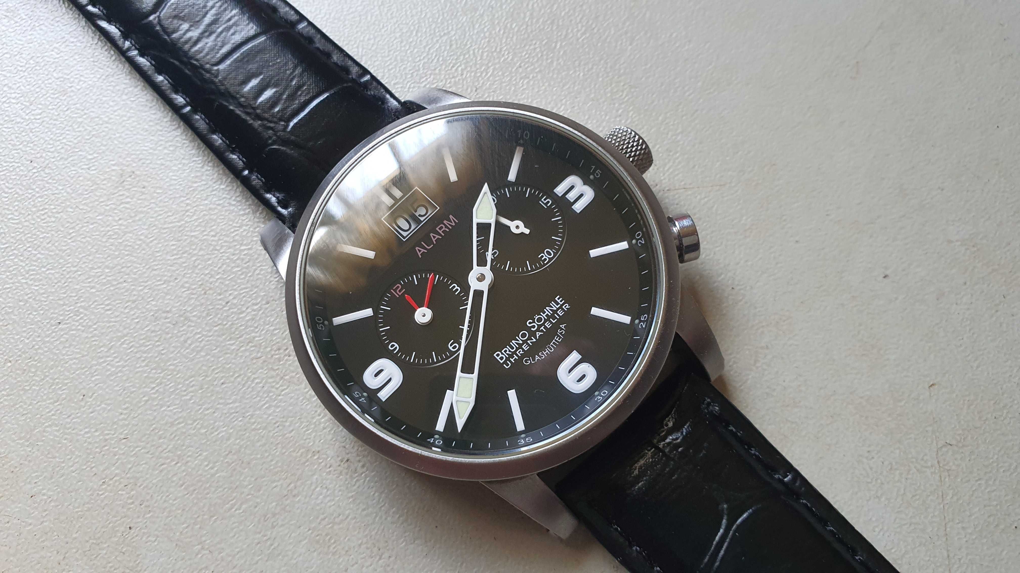 bruno sohnle - glashutte - alarm - zegarek
