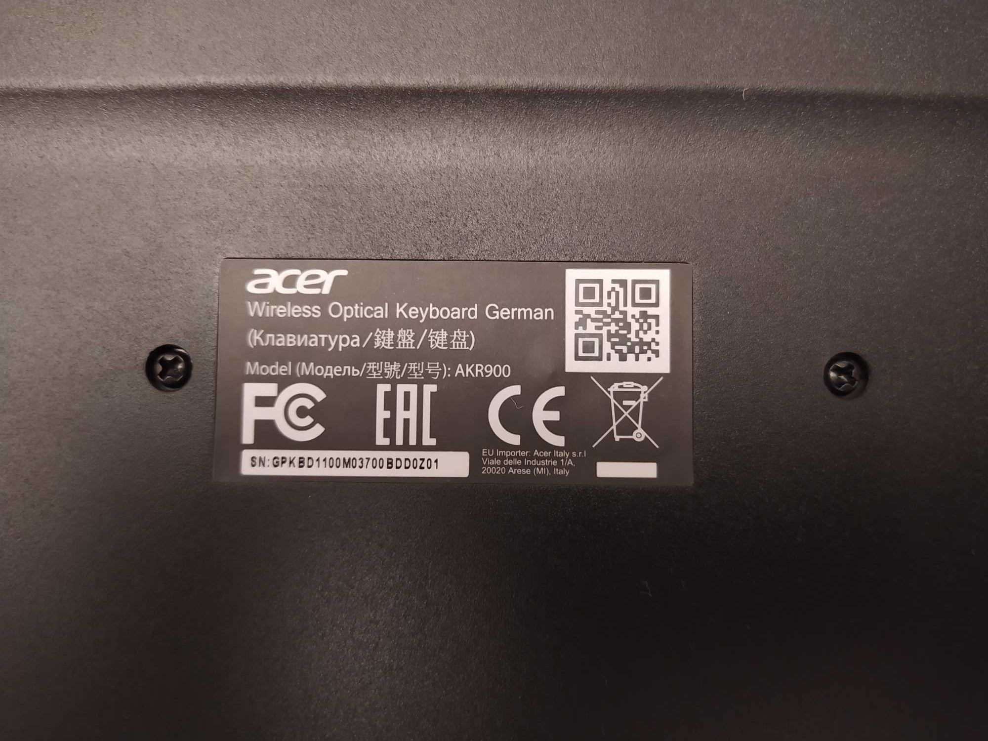 Бездротова клавіатура з мишкою Acer