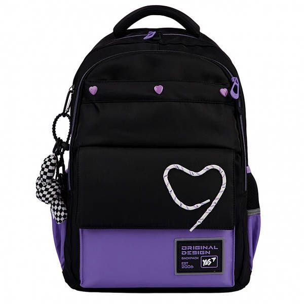 Рюкзак YES TS-48 шкільний Purple Hearts 559923