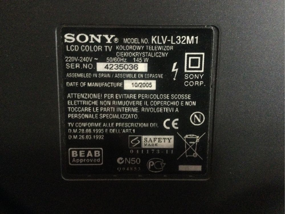 TV SONY KLV L32M1 + dekoder