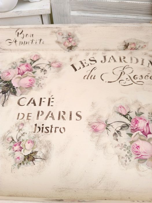 Taca vintage róże duża