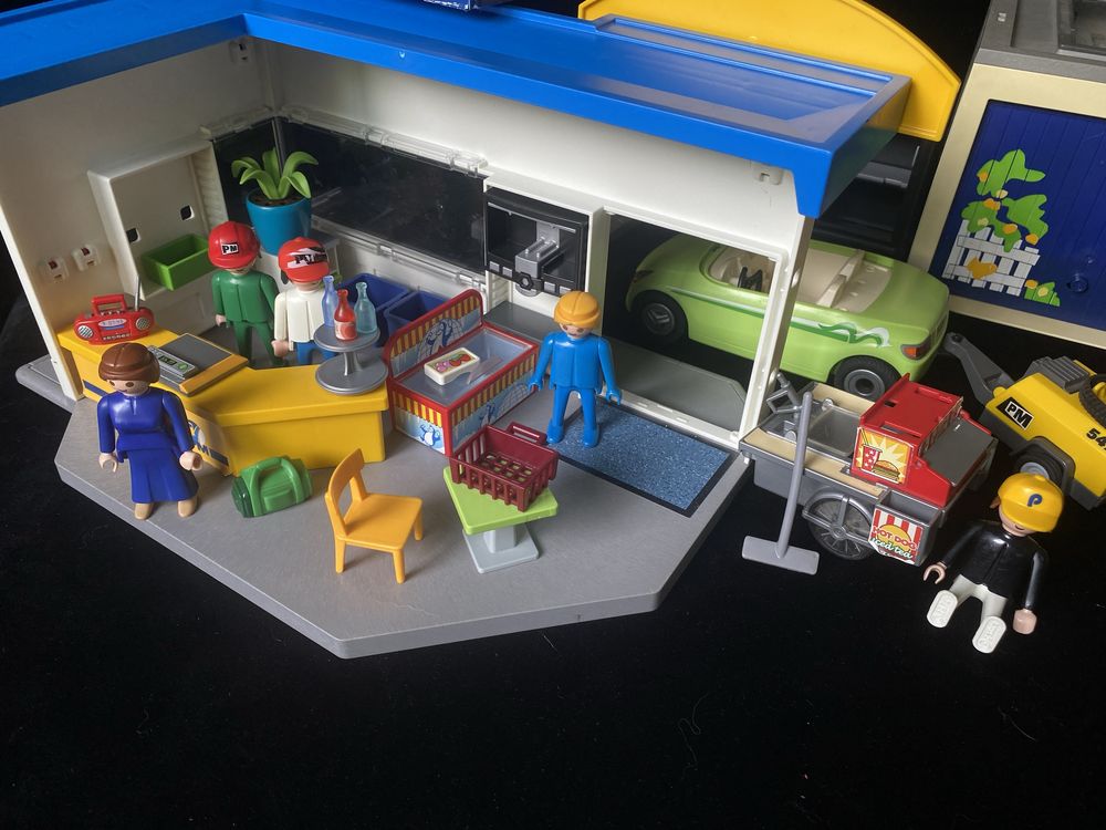 Playmobil 70201, 4318 stacja benzynowa z garażem + auto i wyposażenie