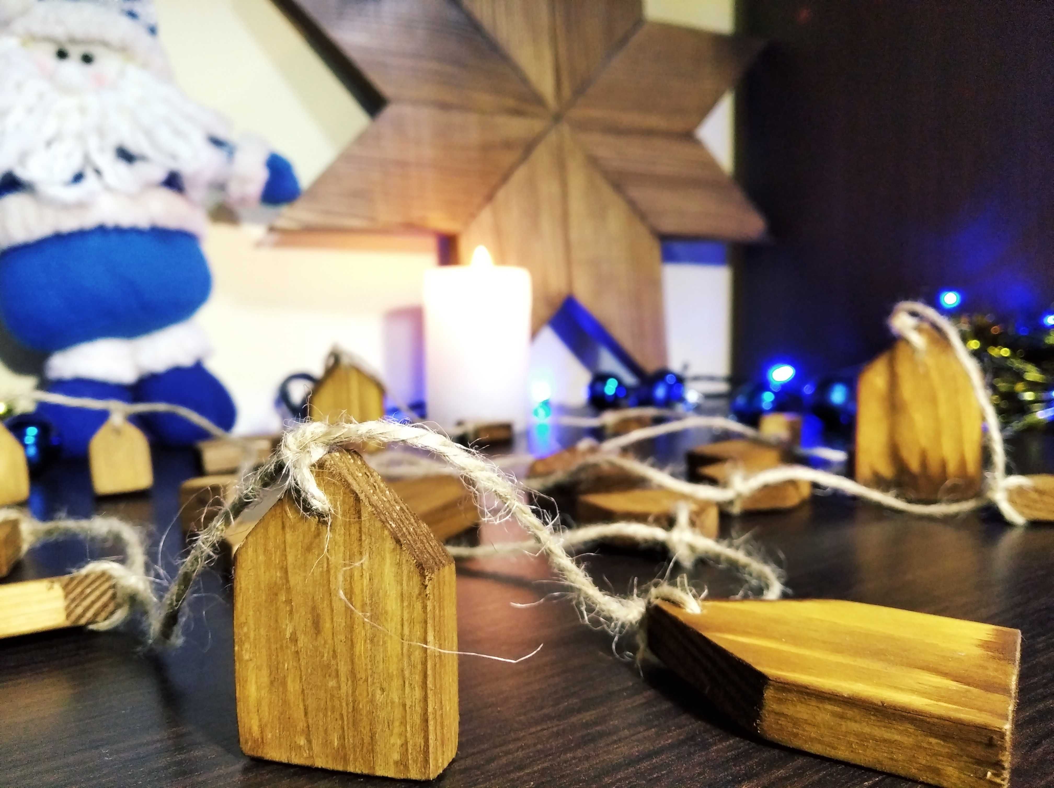 Святкова гірлянда ручної роботи, декор для кімнати | woodlikelove