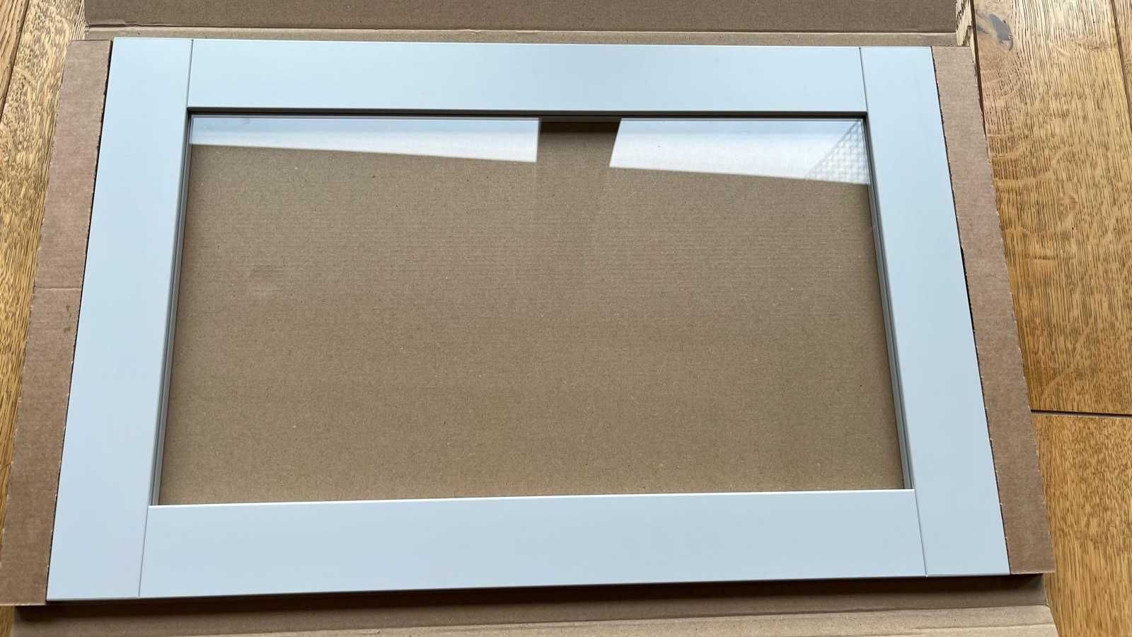 Front IKEA Besta Sindvik jasny szary ze szkłem UNIKAT 60x38 cm