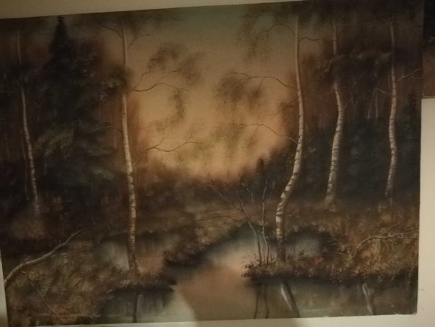 obraz olejny J.Fraszczyńska -motywy leśne