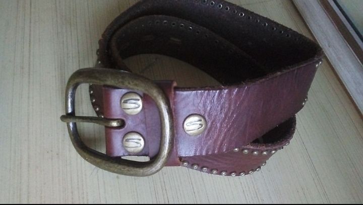 Silver Jeans Pasek Skorzany 91 cm Diesel Skóra Naturalna