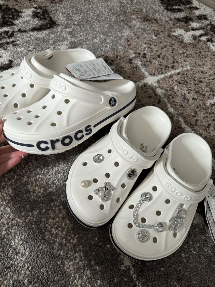 Crocs/Білі і сірі крокси 39р 40р