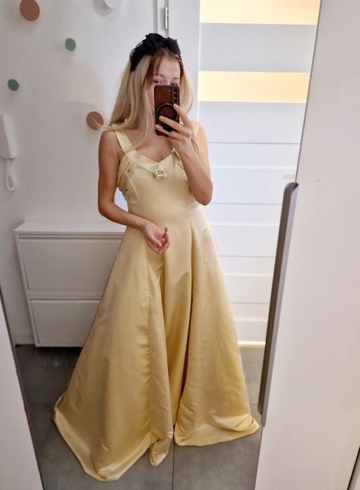 Ronald Joyce 44 2xl vintage długa sukienka suknia balowa slubna księżn