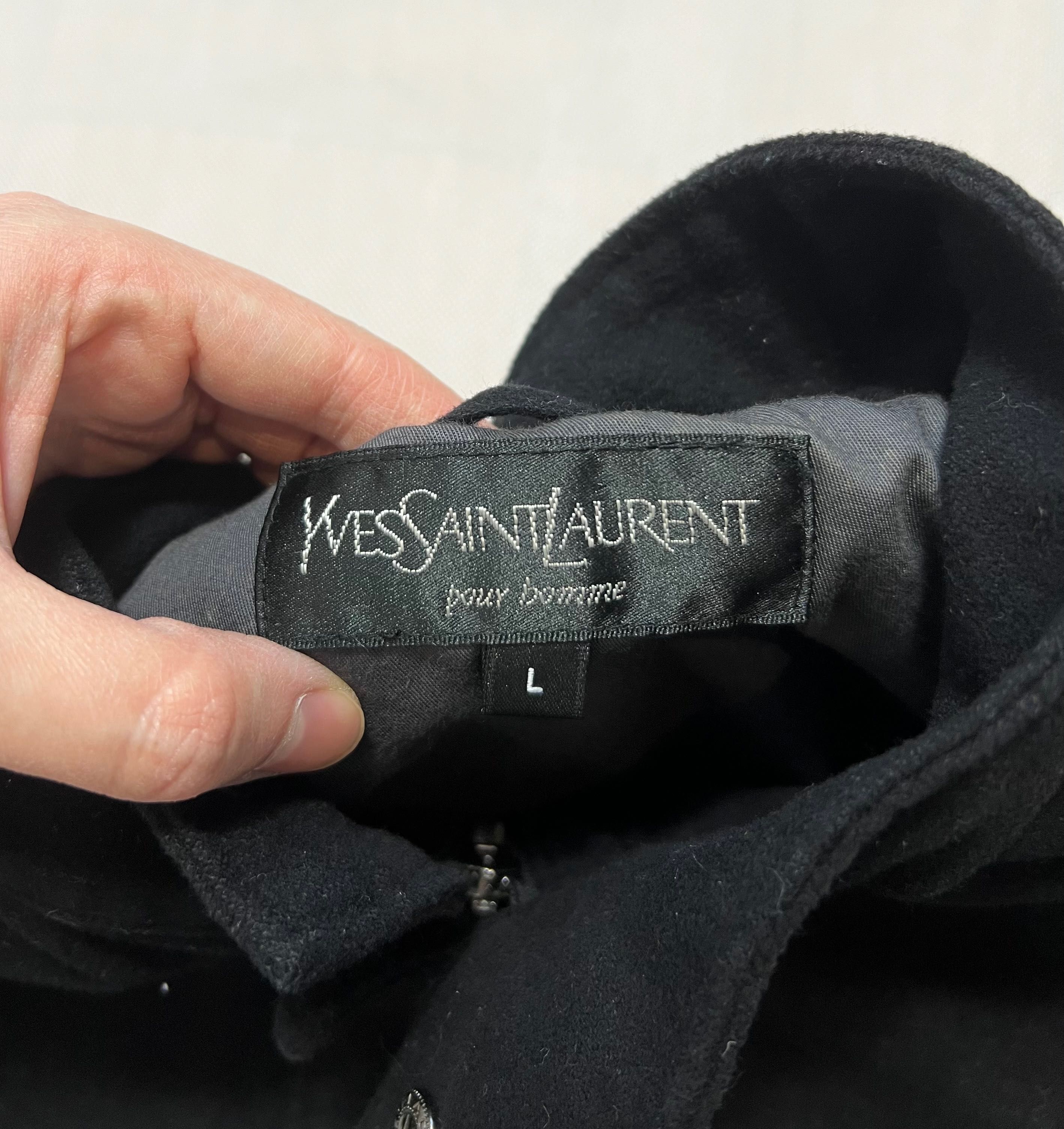 Rare Kurtka Yves Saint Laurent YSL black zipped high end