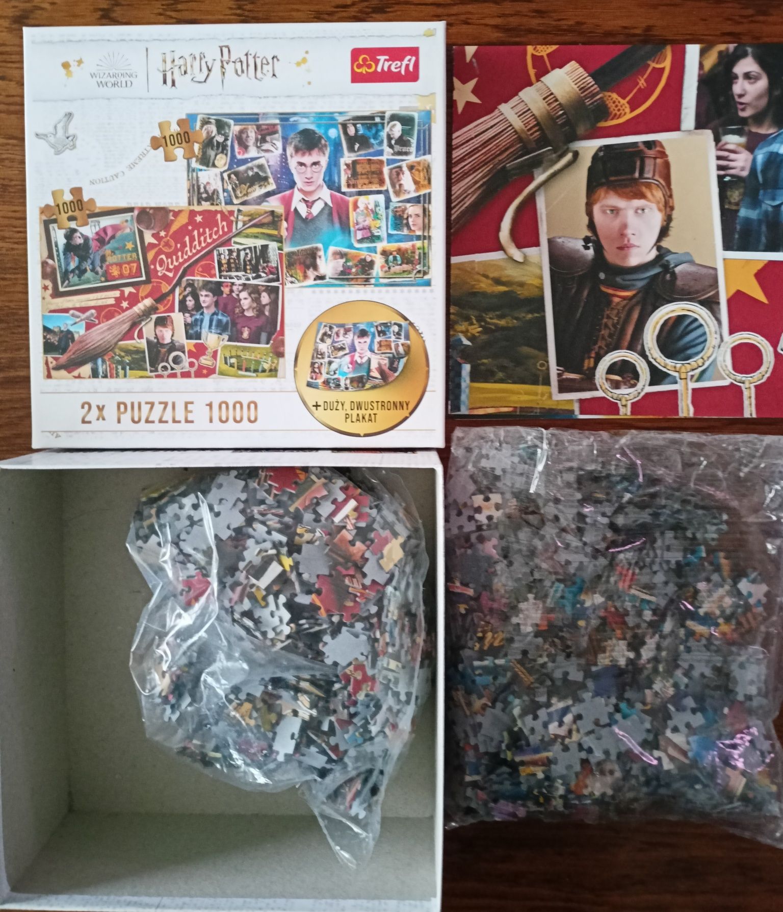Harry Potter. 2 x puzzle 1000 elementów. Trefl. Duży plakat.