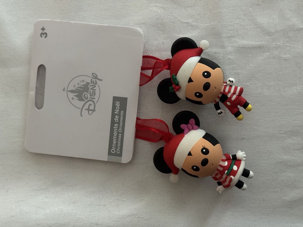 Adornos de Natal Minnie e Mickey - Disneyland Paris