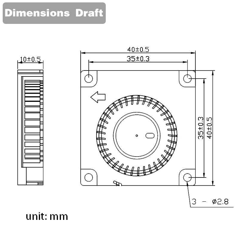 Ventoinha / Blower / Fan para impressora 3D - 24v 40mm