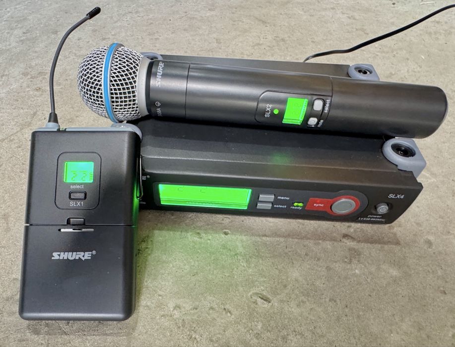 Shure SLX24 Beta58, ручний мікрофон, бодіпак, гарнітура та петличка