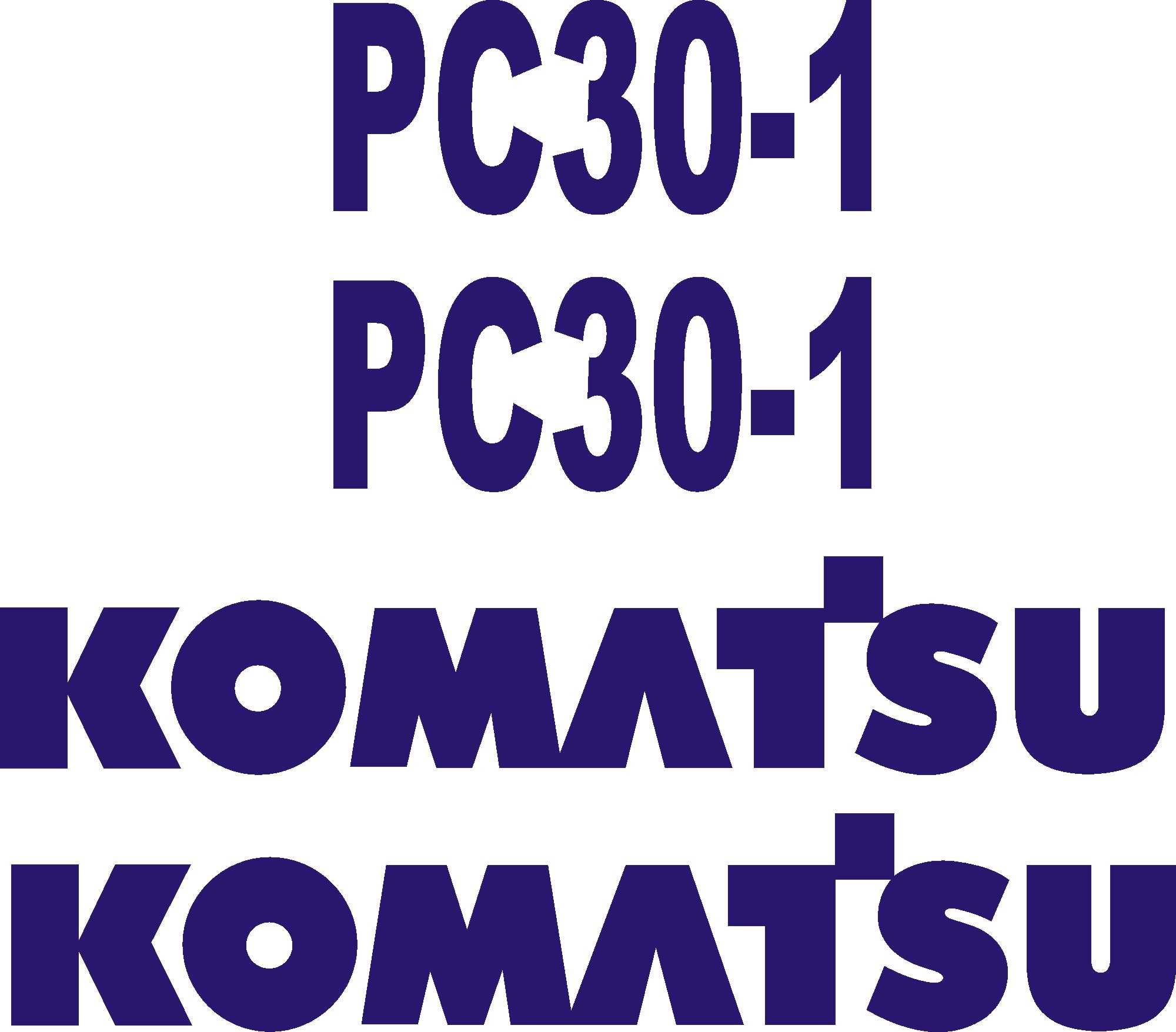 KOMATSU PC09 lub PC30-1 naklejka koparki ładowarka wózek widłowy