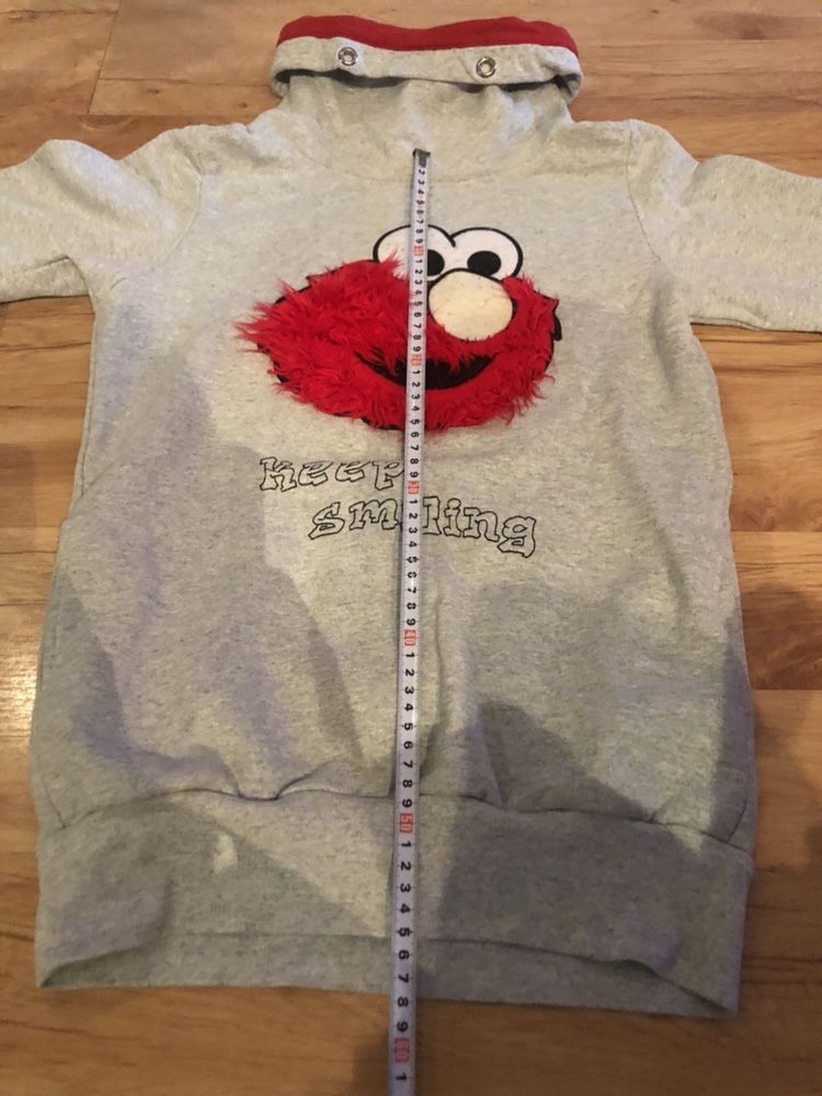 Bluza długa ELMO szara wysoki kołnierzyk 140
