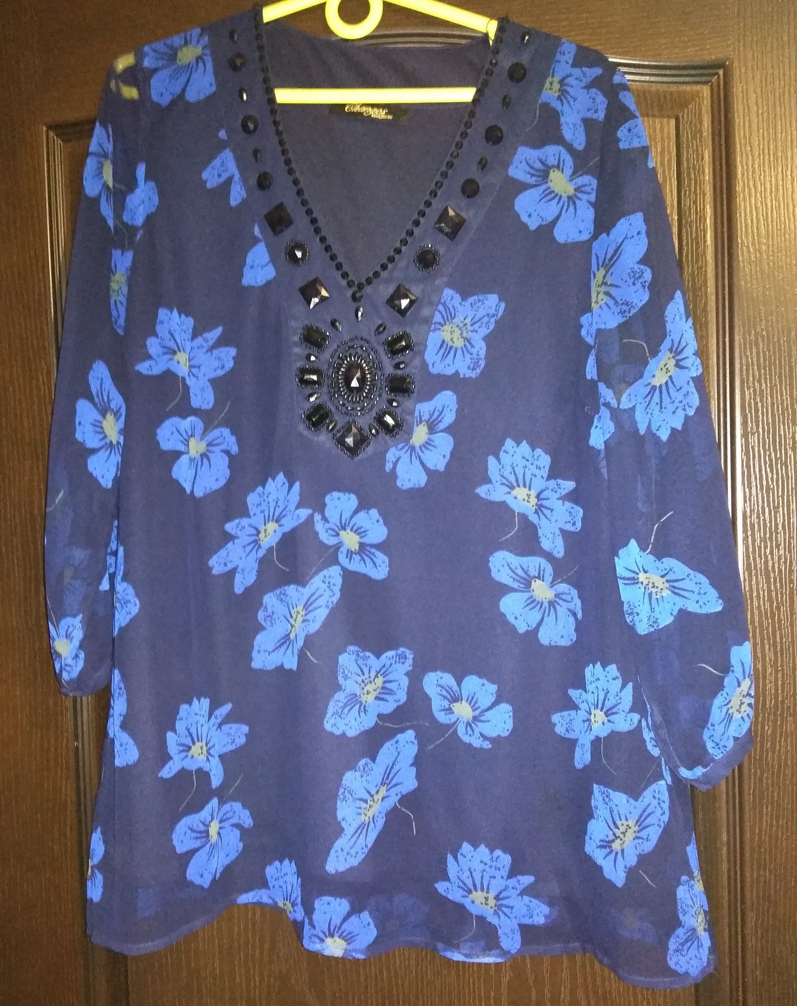 Блуза туника рубашка большая(женская 50-52-54)нарядная