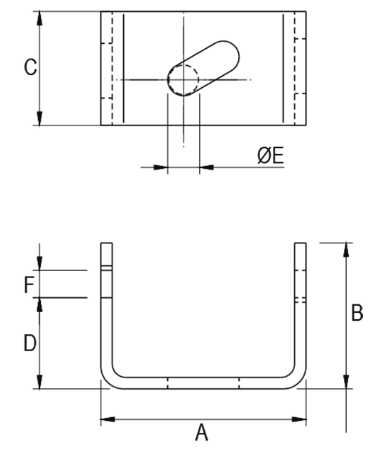 Uchwyt bednarki Elko-Bis OC bednarki o profilu max 30×4 mm. 1