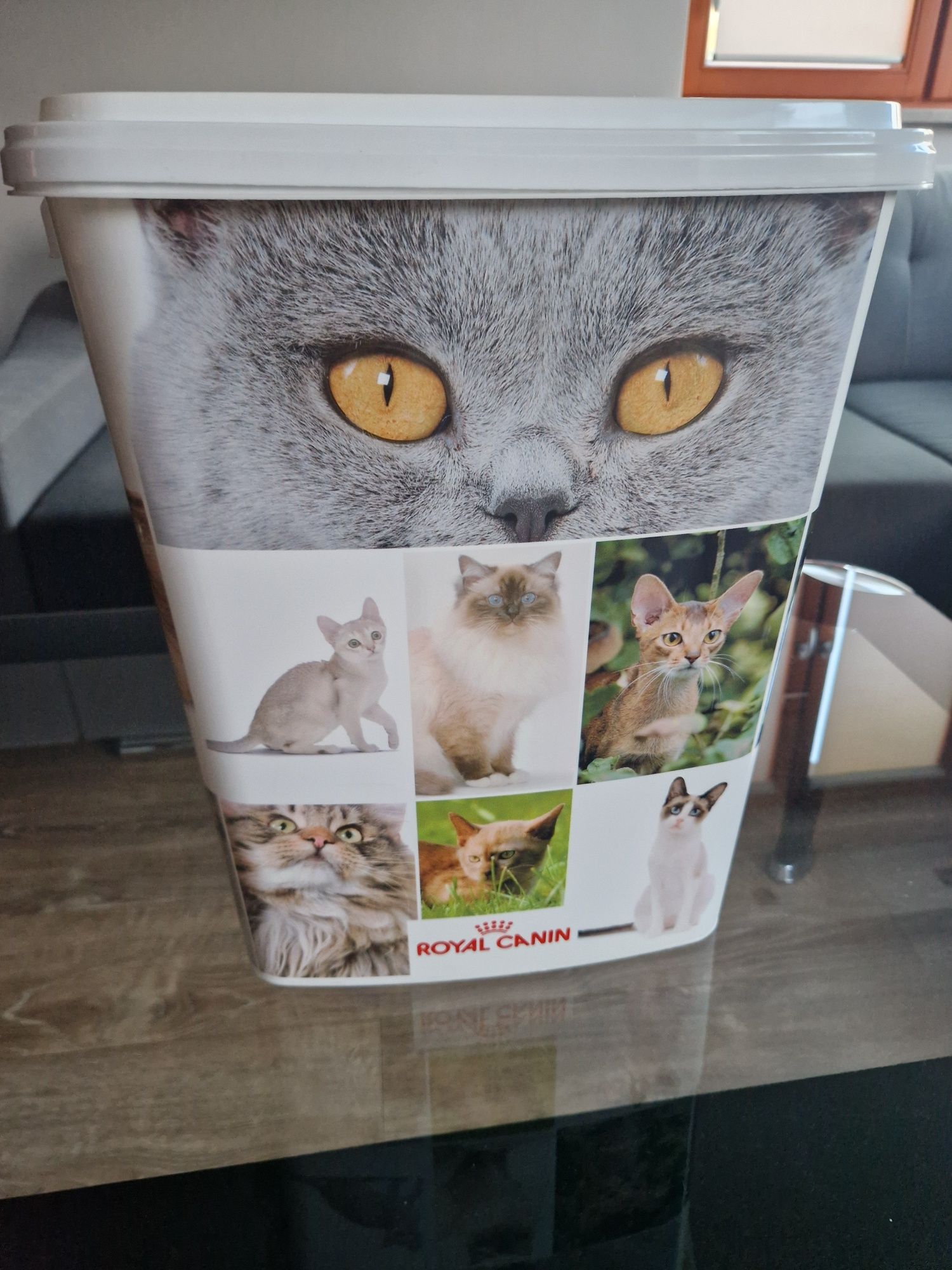 Pojemnik wiadro 40 l na karmę żwir royal canin kot