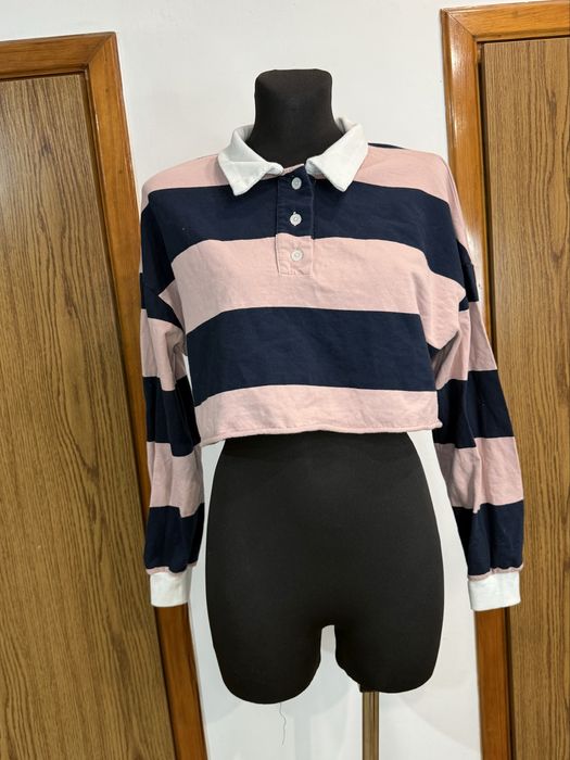 Crop top z długim rękawem