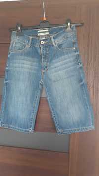 Krótkie jeansowe chłopięce spodenki c&a 152