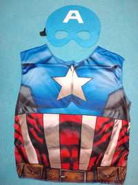 Капитан Америка Марвел 4-6 лет новый+ фетровая полумаска