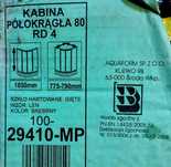 Kabina prysznicowa półokrągła 80 szkło hartowane len AQUAFORM