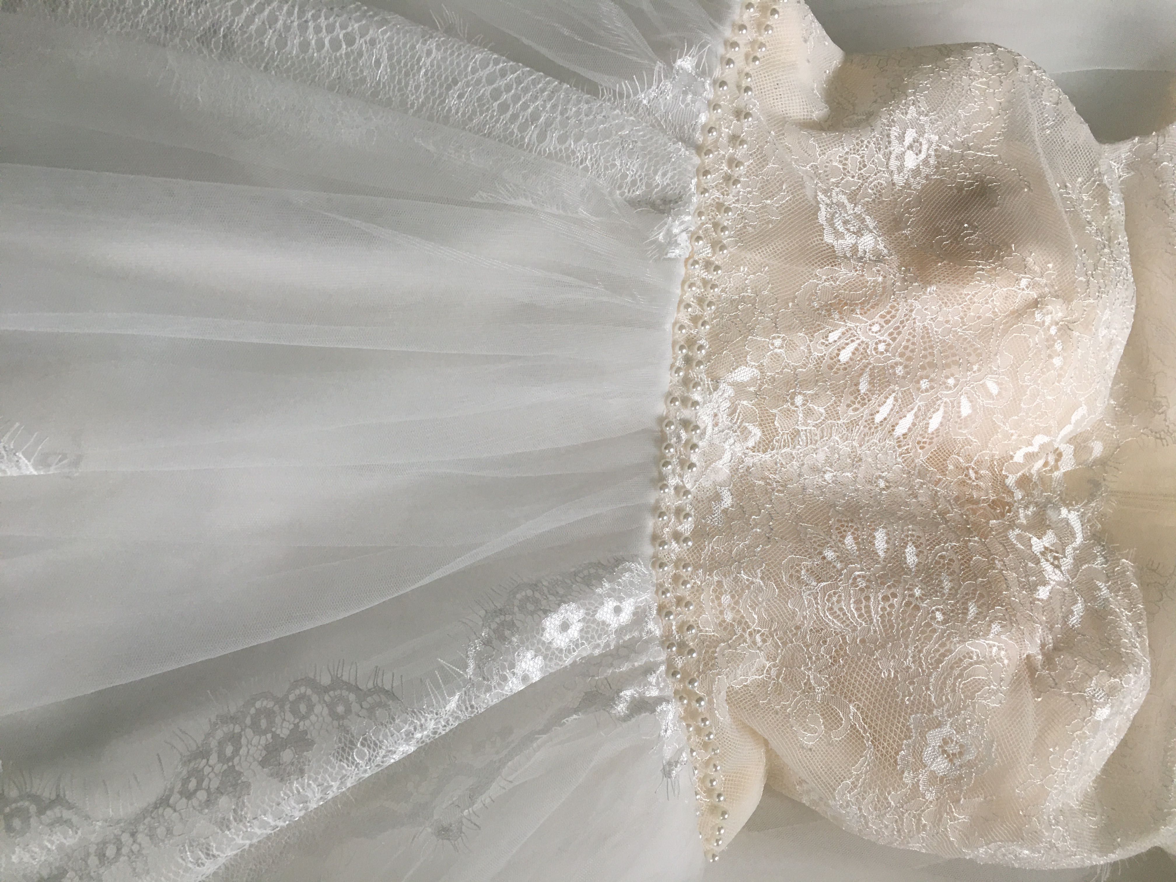 Suknia ślubna boho linia-A perełki 34, 36 S, 40 L
