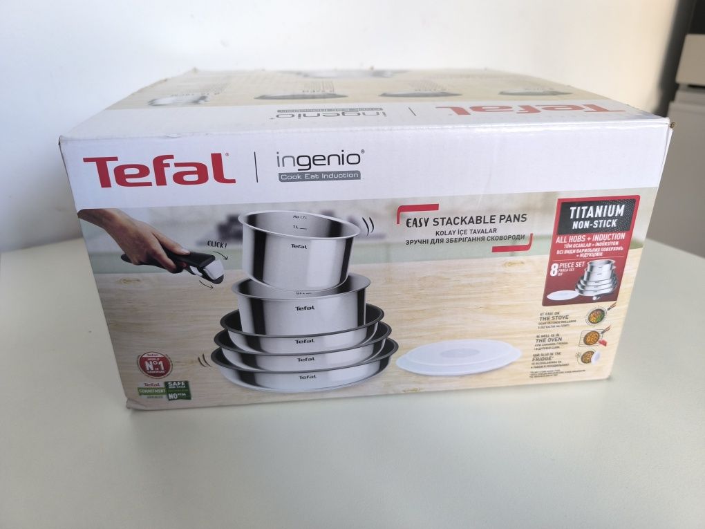 Zestaw patelni Tefal Ingenio 5 elementów+2 pokrywki
