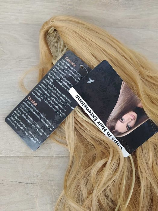 TESS Ponytail Clip in Kucyk doczepiany 80 cm Średni blond Corn Wave