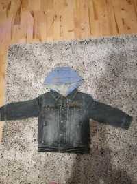 Kurteczka 2w1 chłopięca, jeans i bawełna r. 116