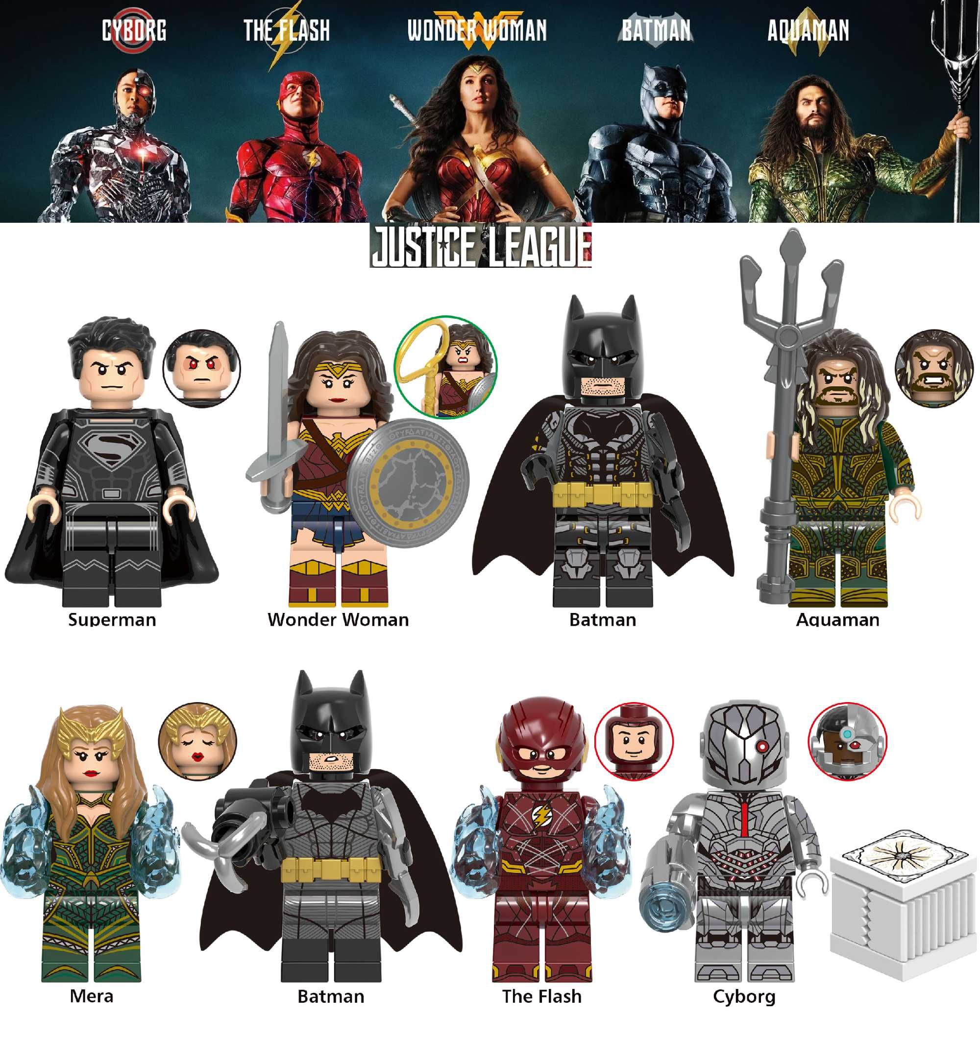 Coleção de bonecos minifiguras Super Heróis nº202 (compatíveis Lego)