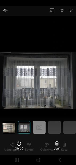 3 firanki do okna z balkonem gipiura