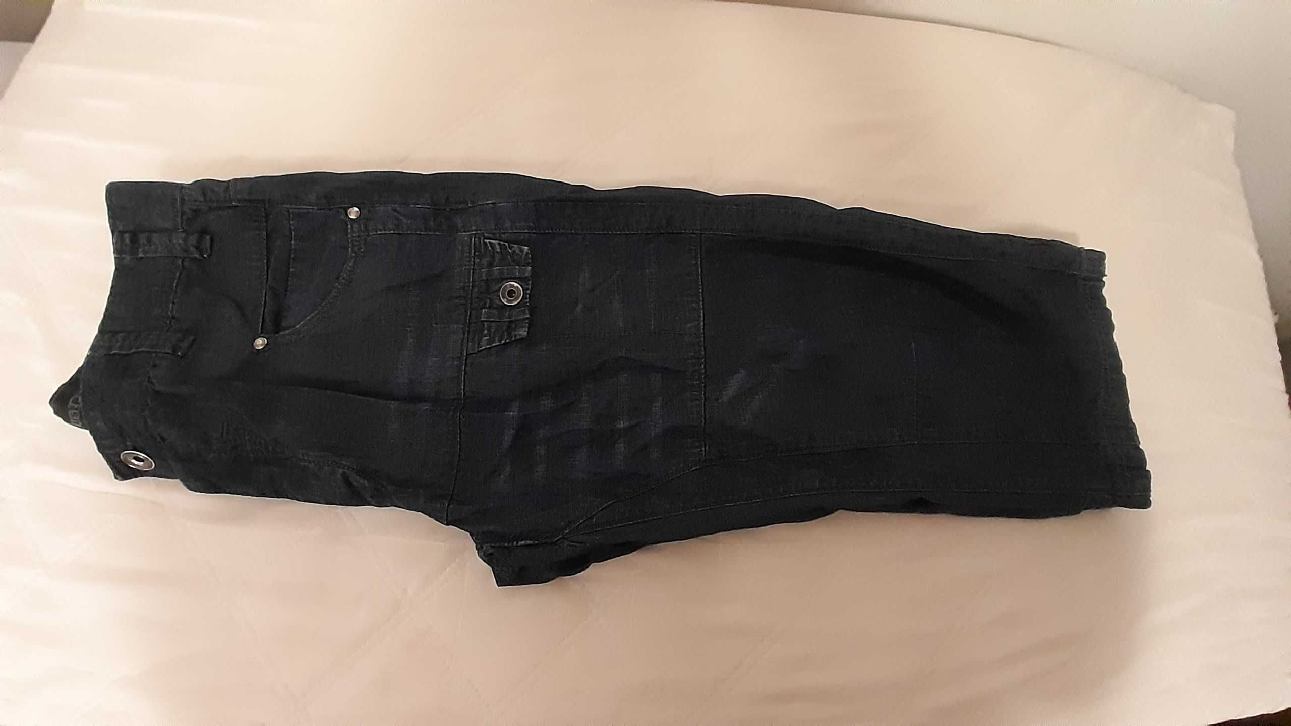 Krótkie spodenki męskie jeansowe granatowe za kolano - rozmiar 30 - S