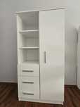 Szafka biała półki i szuflady 40 (głeb) x 80 x 160 (wys)