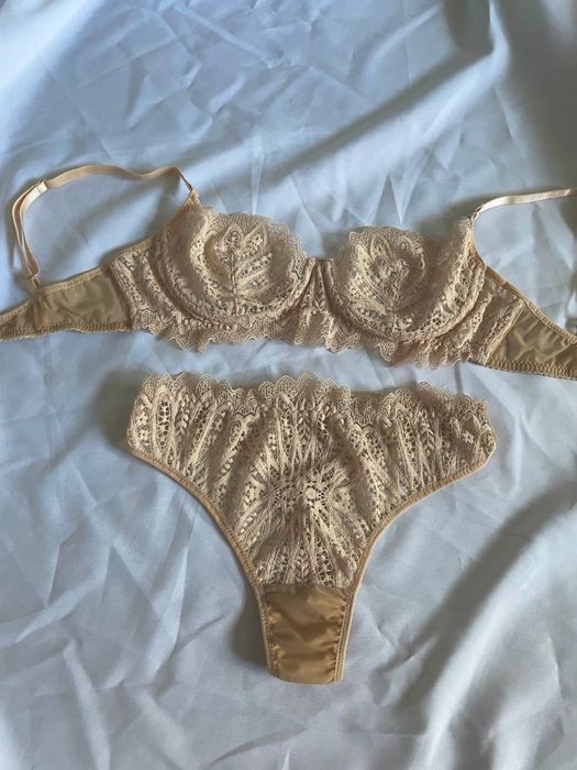 Комплект білизна ліф трусики сітка мереживо