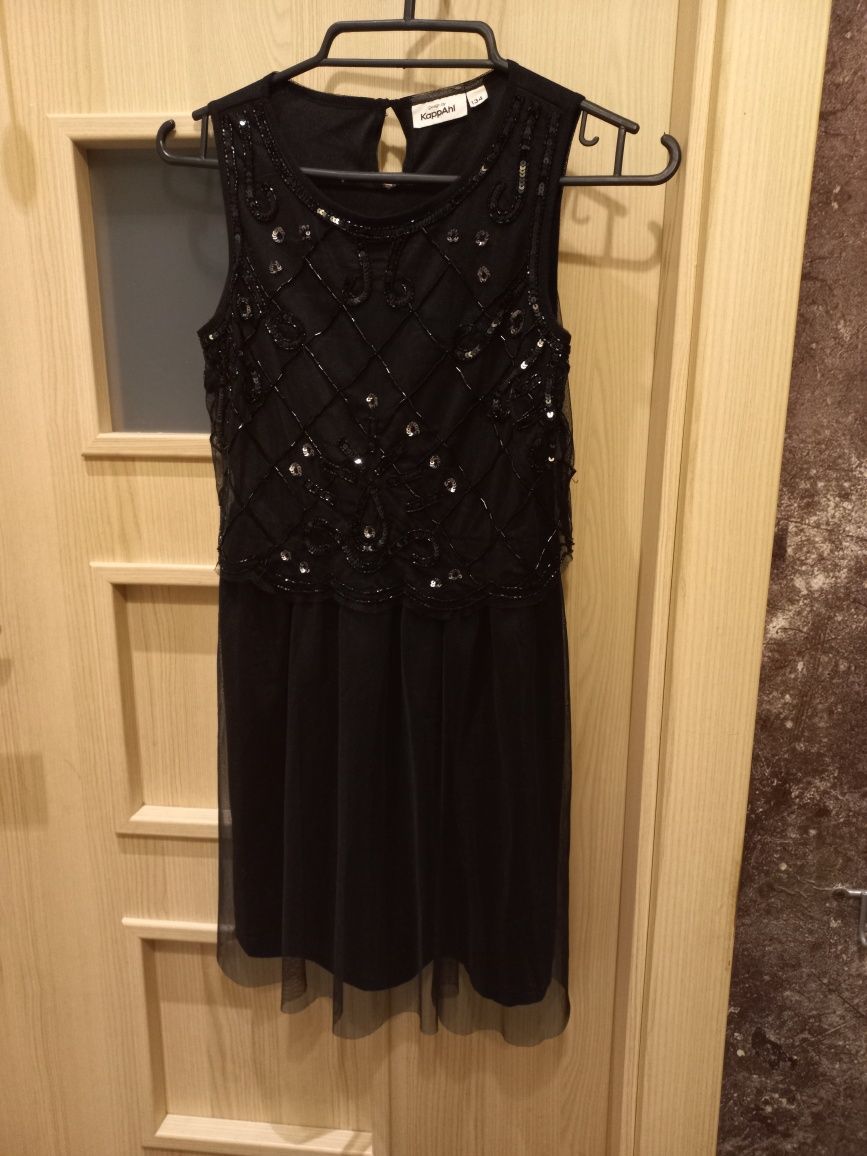 Sukienka czarna tiul cekiny Kappahl 134