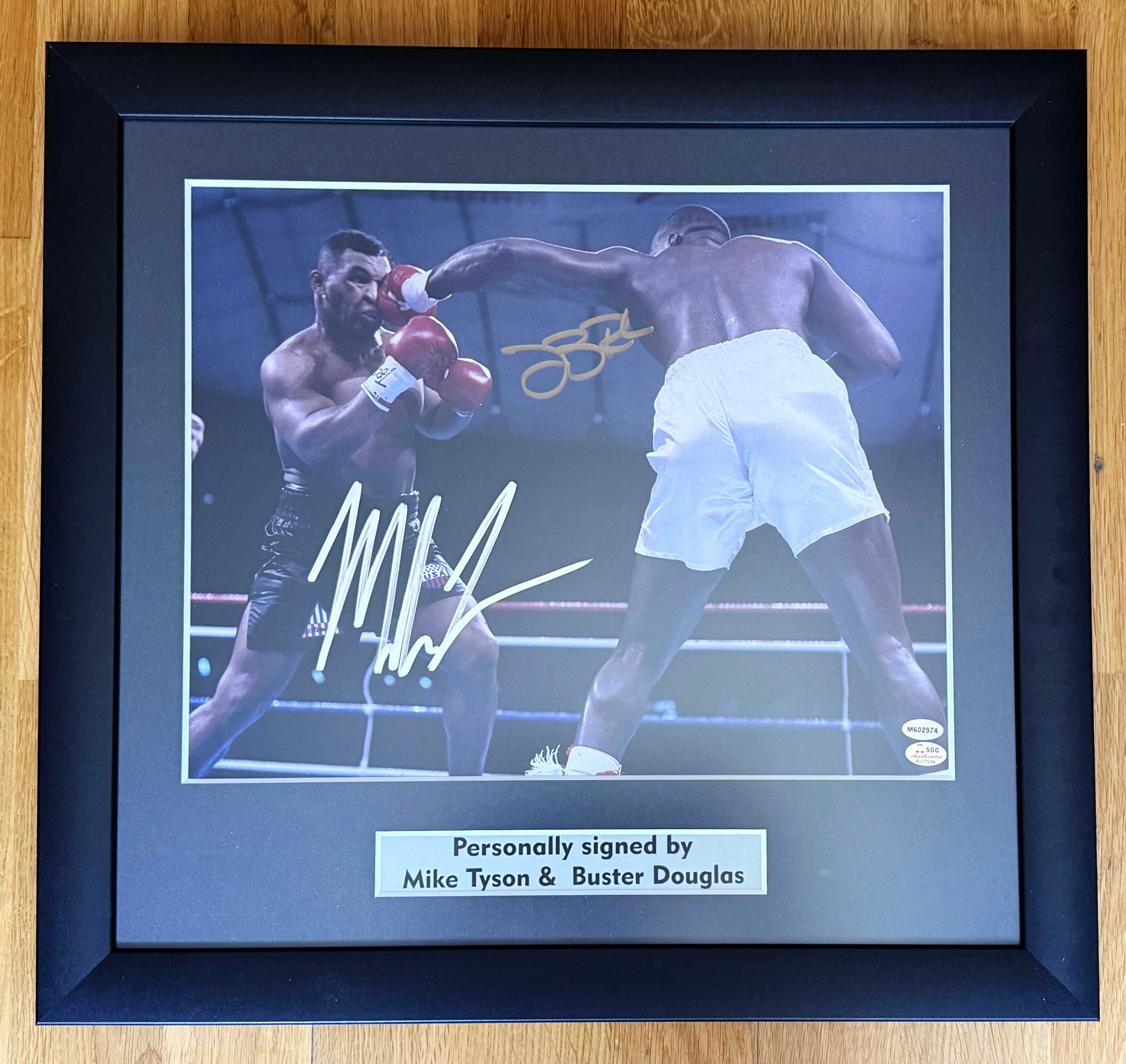 Mike Tyson Buster Douglas підпис 28x36см бокс фото автограф SGC COA