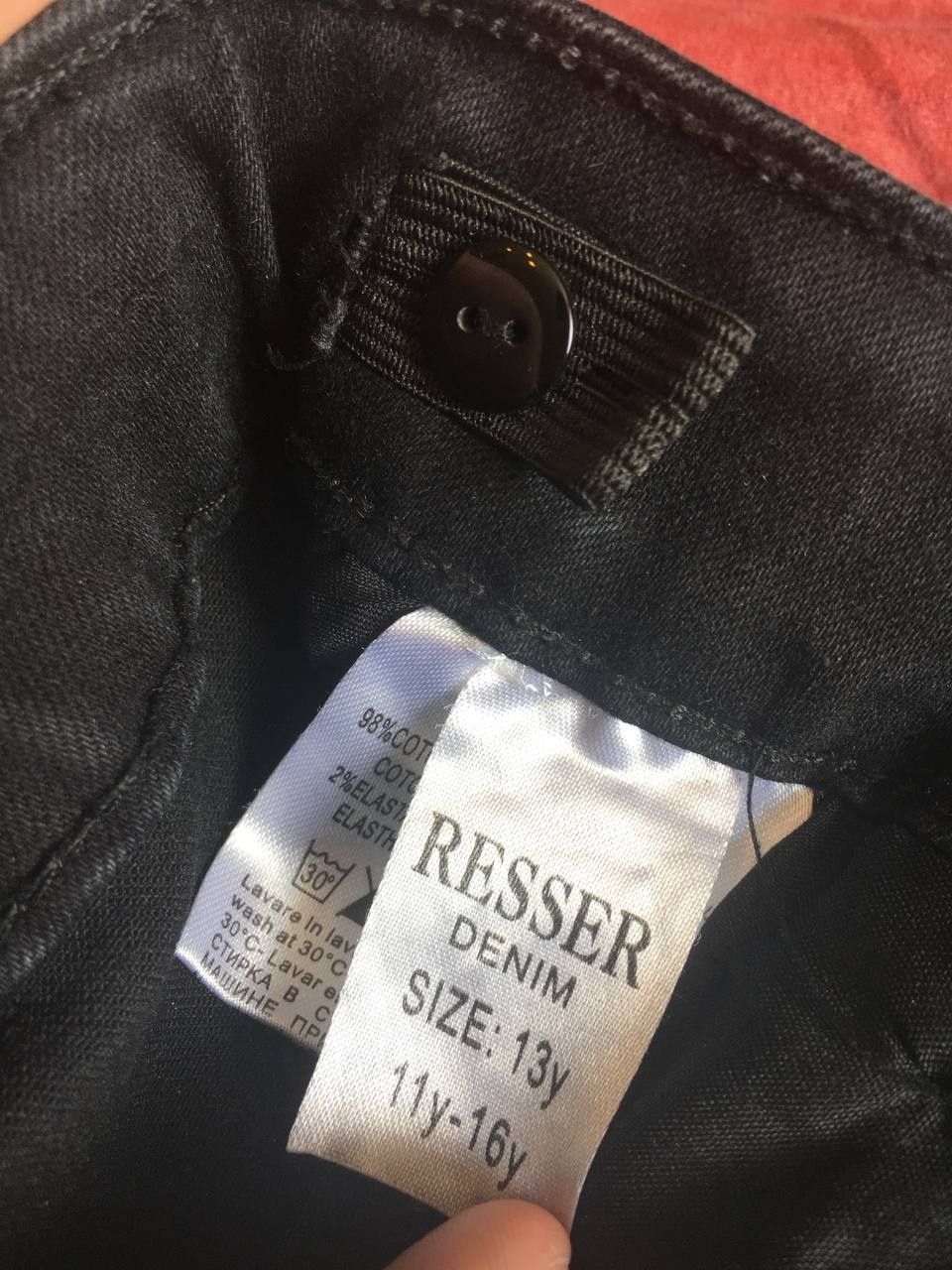 Джинсы чёрные Resser Denim на мальчика 13-14 лет