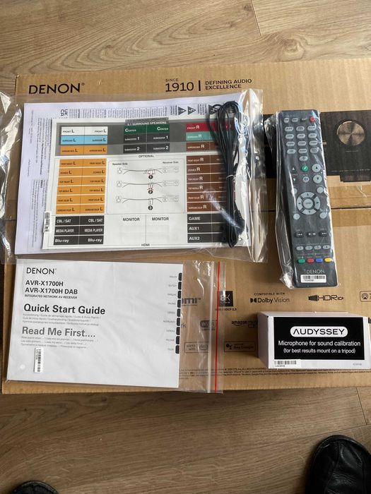 Amplituner DENON AVR-X1700H DAB Czarny 7.2-kanałowy,8K,dźwięk 3D