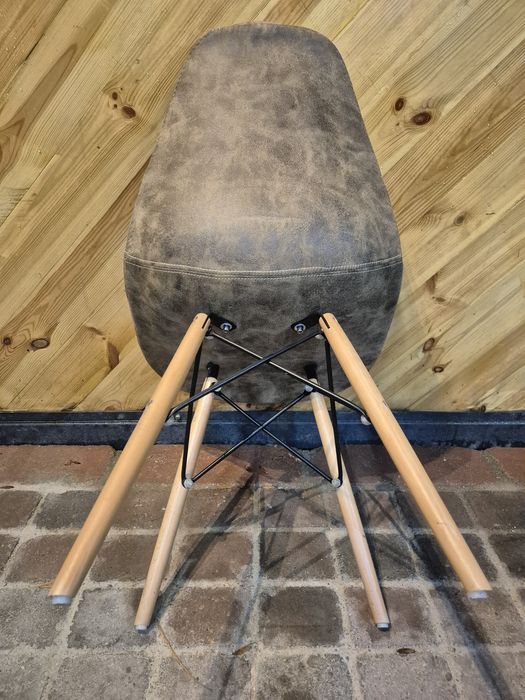 7x Krzesło tapicerowane zamszowe NOWE