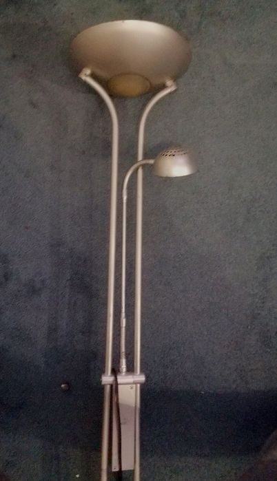Lampa stojąca srebrna