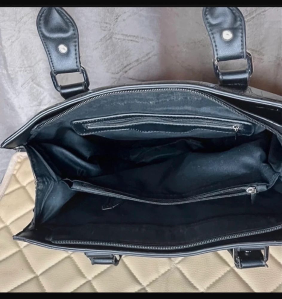 Elegancka torebka damska do ręki na ramię pojemna A4 coquette
