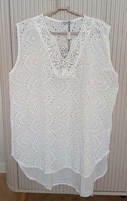 Tunika ażurowa unisono róż L nowa z metką