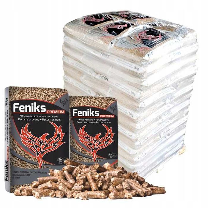 Pellet FENIKS Premium 6mm / Pelet Drzewny ENplus A1 / Dostawa GRATIS !