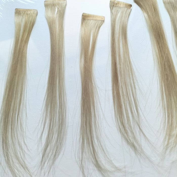 Doczepy z włosów naturalnych, na taśmę ,8szt,blond