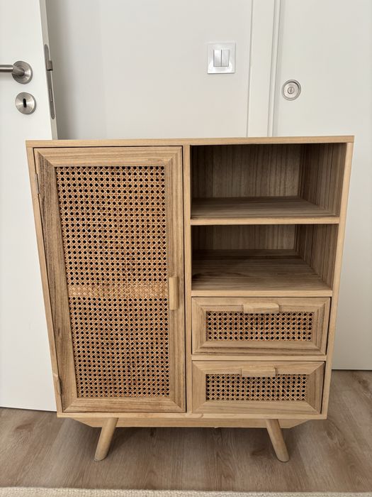 Aparador com gavetas Ralik Wood - Cor : Madeira Natural