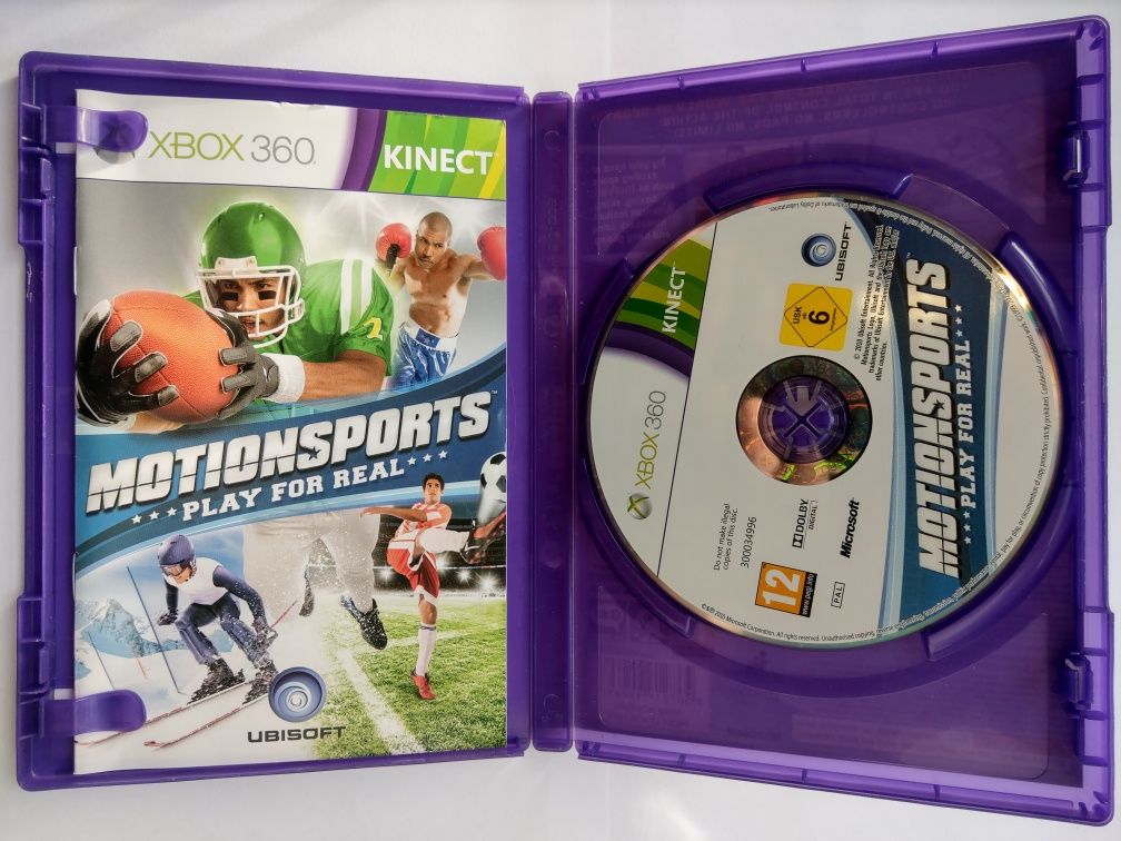 Xbox 360 Motionsports Play For Real KINECT stan bdb